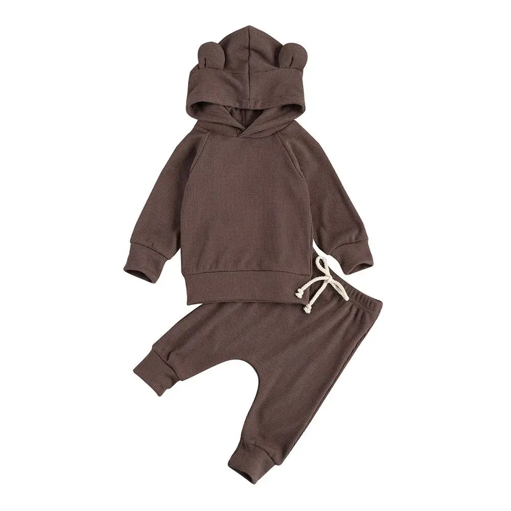 Solid Bear Tracksuit Baby Set