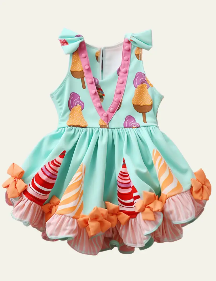 Toddler Kid Girl Sweet Ice Cream Dress