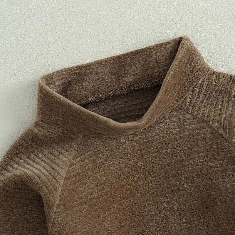 Solid Long Sleeve Plush Toddler Set