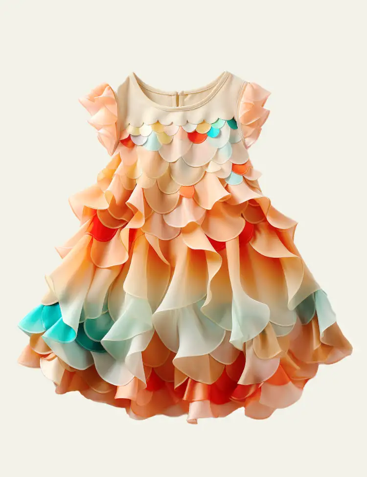 Toddler Kid Girl Mermaid Tail Dress