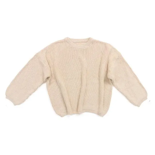 Solid Knitted Toddler Sweater