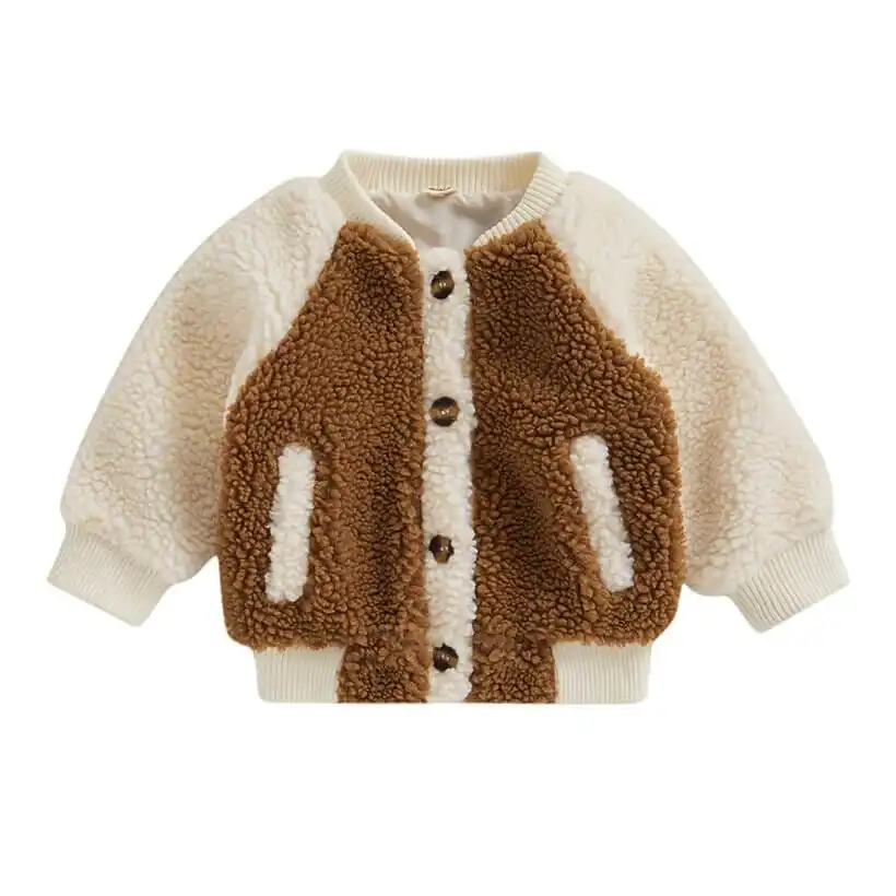 Fluffy Buttons Toddler Jacket