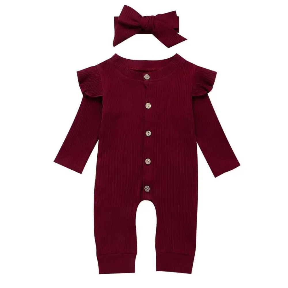 Flutter Button Baby Jumpsuit