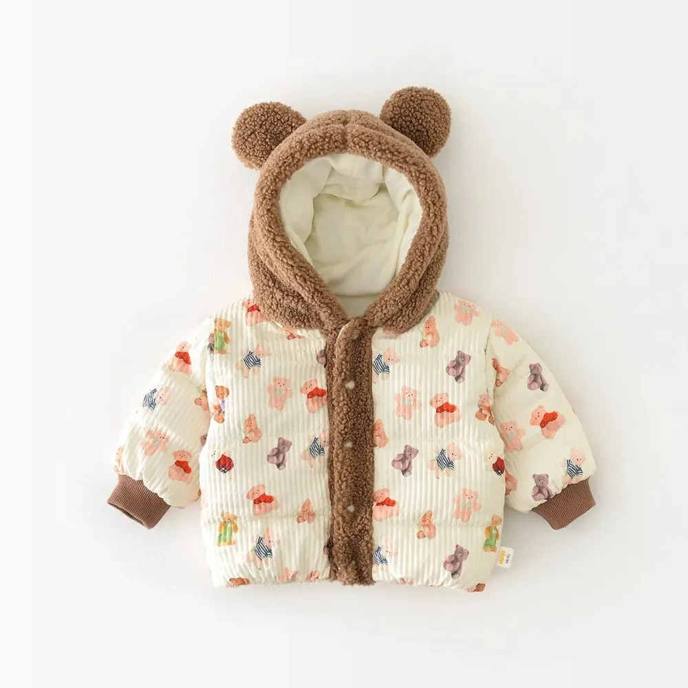 Teddy Bear Fleece Hooded Coat