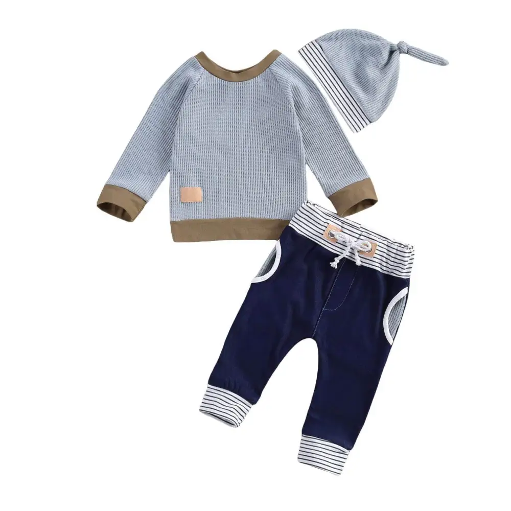 Patchwork Pullover Baby Set
