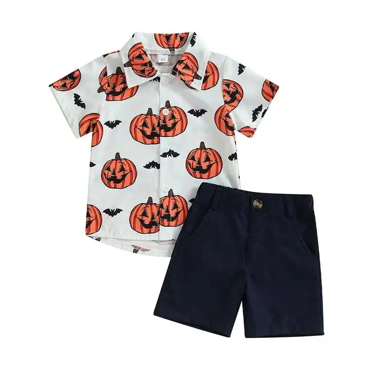 Short Sleeve Halloween Toddler Set