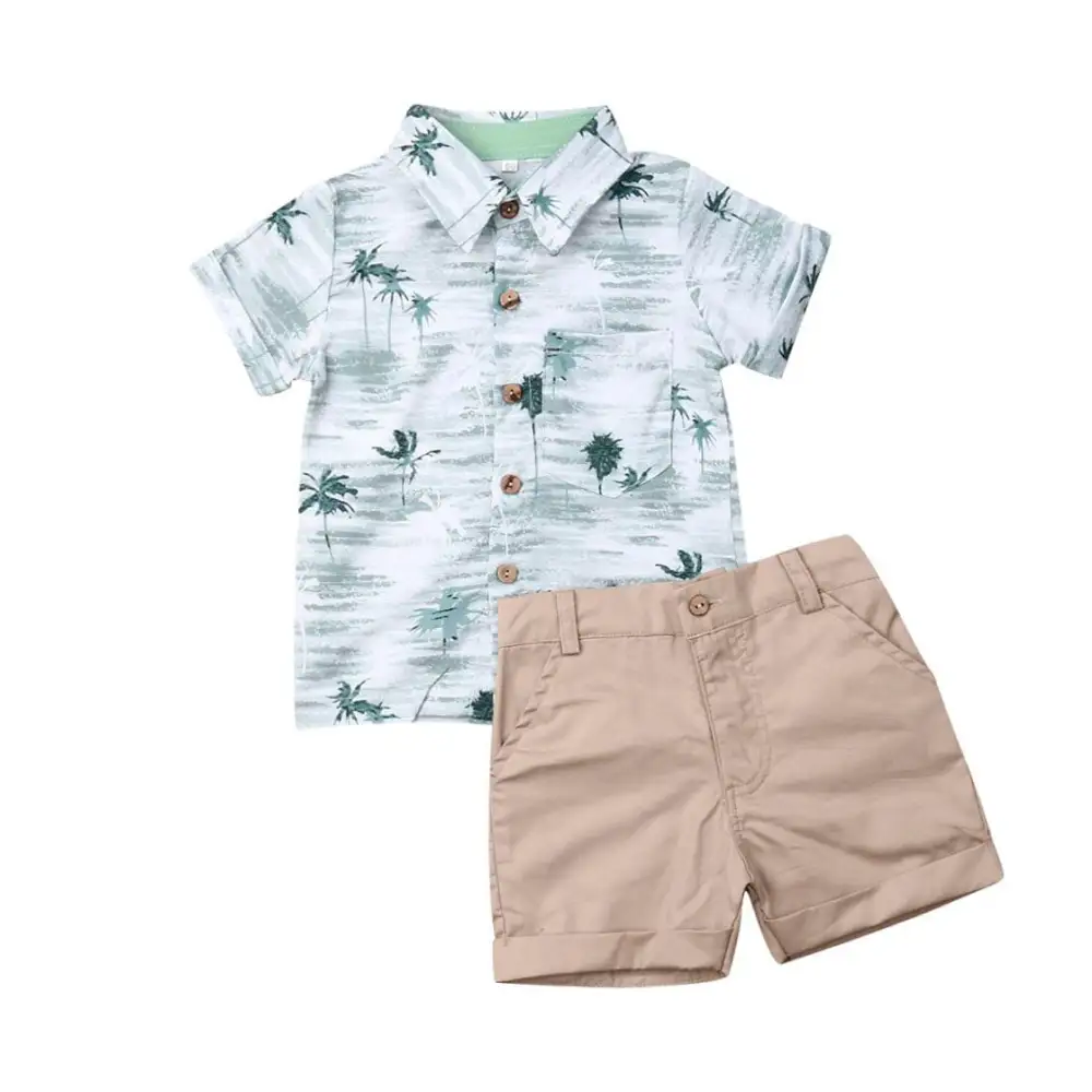 Gentleman Khaki Shorts Toddler Set