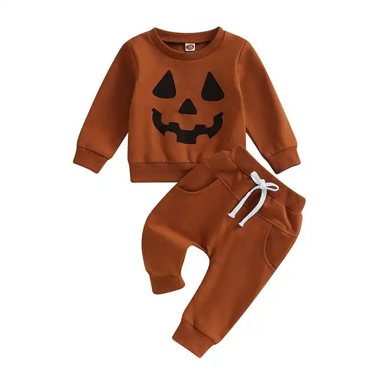 Halloween Face Brown Baby Set
