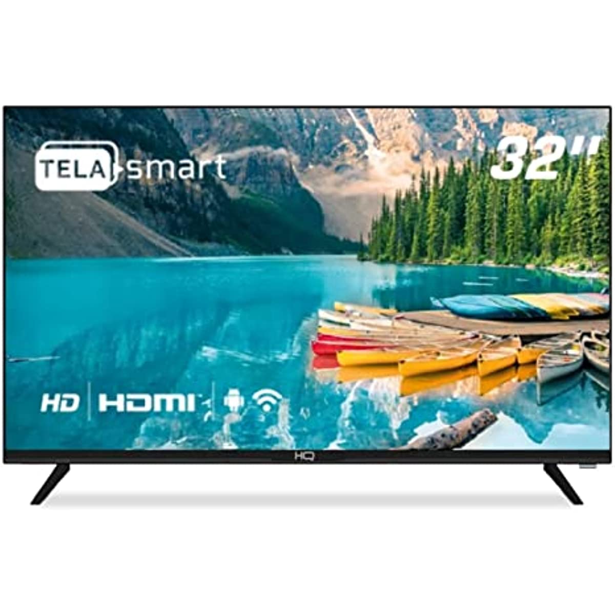 Smart TV LED 32 HD HQ Conversor Digital Externo 3 HDMI 2 USB WI-FI Android 11 Design Slim