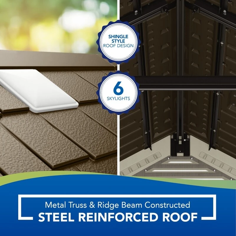 Outdoor Herb 8 ft. wide x 10 ft. deep plastic storage shed