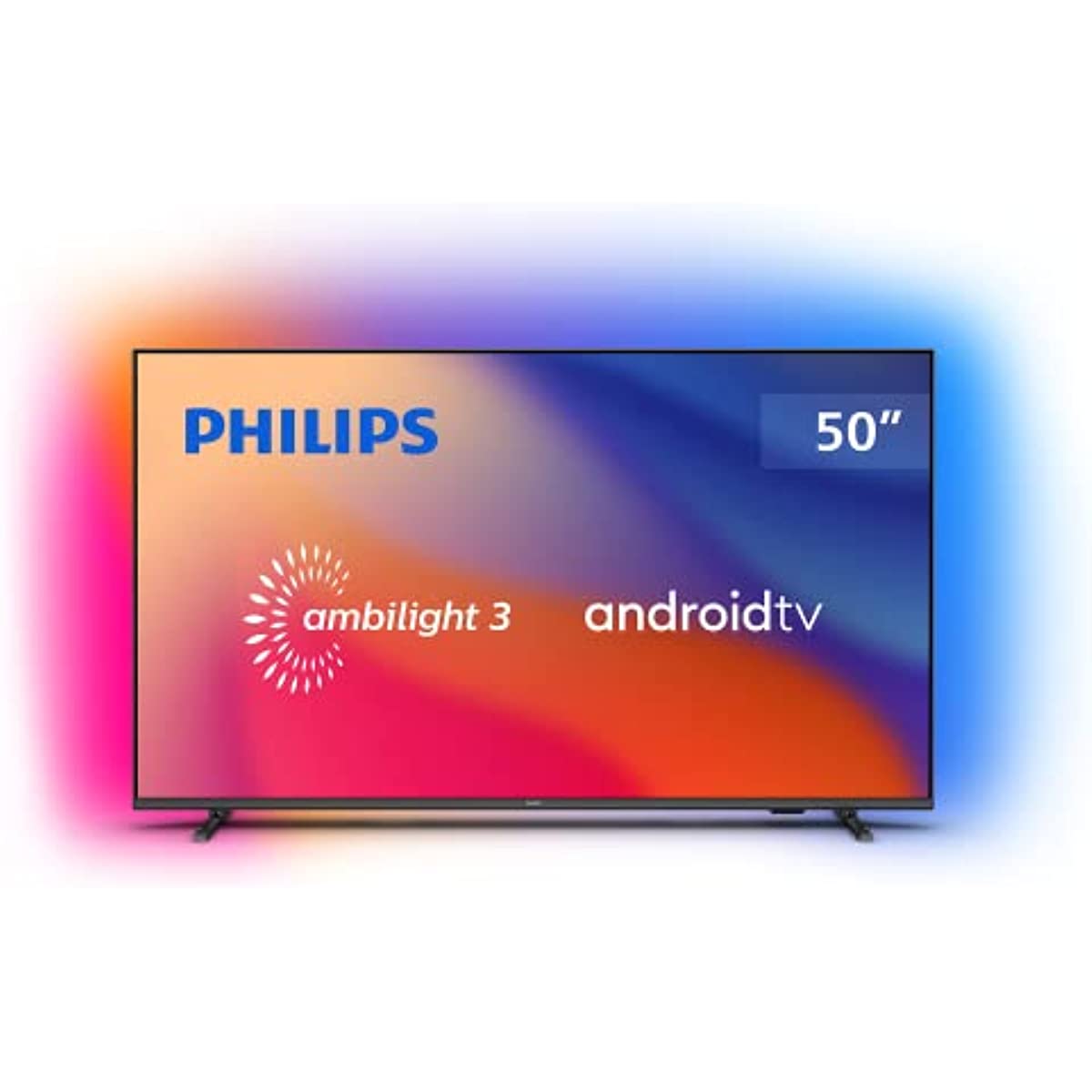 PHILIPS Smart TV 50 4K Android Ambilight 50PUG7907/78, Google Assistant, Comando de Voz, Dolby Vision/Atmos, VRR/ALLM, Bluetooth 5.0, 4 HDMI