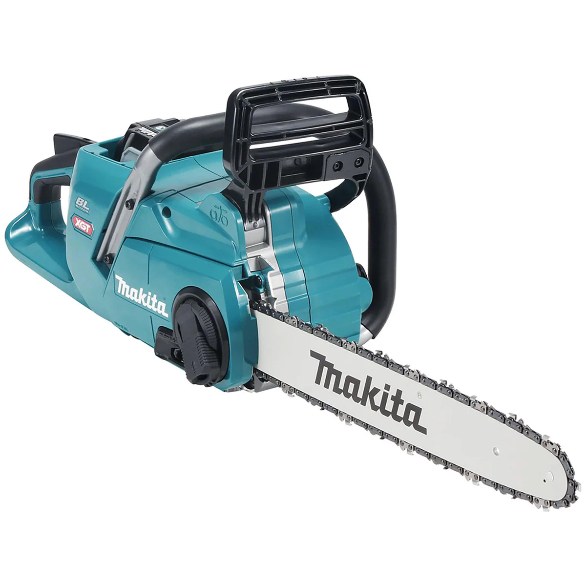 Makita Chainsaw Kit 40cm Heavy Duty 16 40V XGT Brushless Cordless 2 x 5Ah Battery and Rapid Charger Garden Tree Cutting Pruning UC016GT201