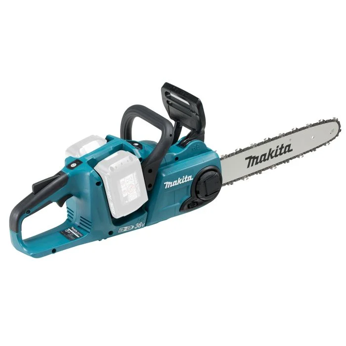 Makita Chainsaw Kit Heavy Duty 35cm 14 18V x 2 LXT Brushless Cordless 2 x 5Ah Battery and Dual Rapid Charger Garden Tree Cutting Pruning DUC353PT2