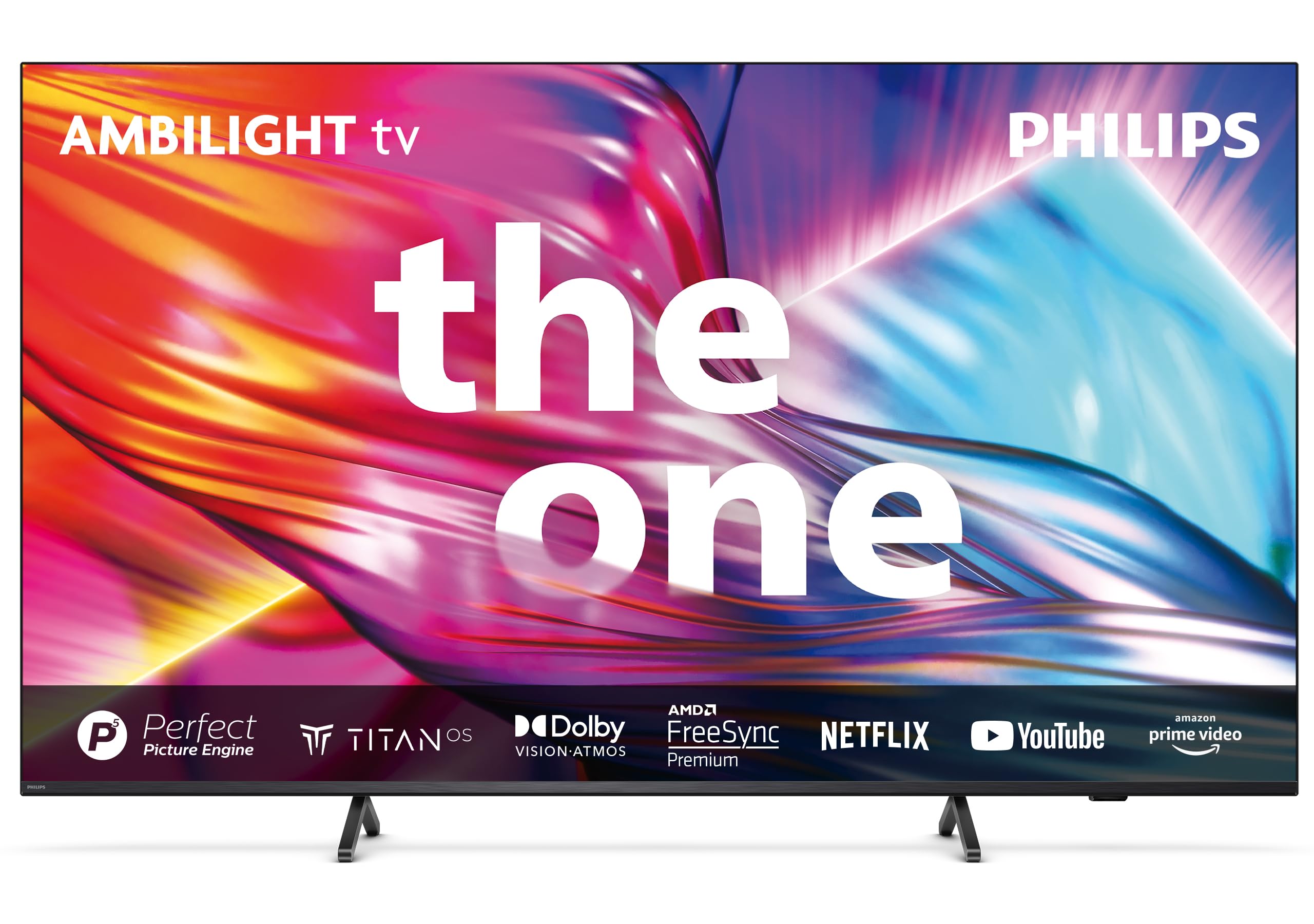 Philips Ambilight 43-75PUS8909 4K LED Smart TV - 43-75-Zoll Display mit pixel-präziser Ultra HD Titan OS Plattform und Dolby Atmos-Klang. Funktioniert mit Alexa und Google Sprachassistent – Anthrazitgrau