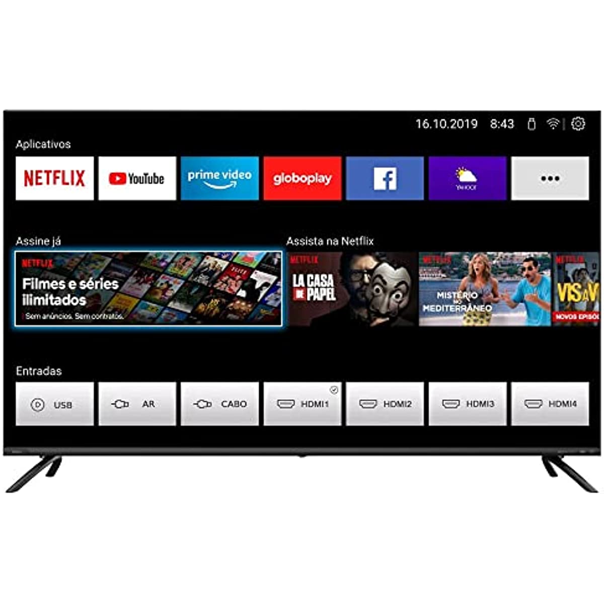 Smart TV Philco 50 PTV50G70SBLSG Ultra HD 4K Tela Infinita Quadcore e App Store