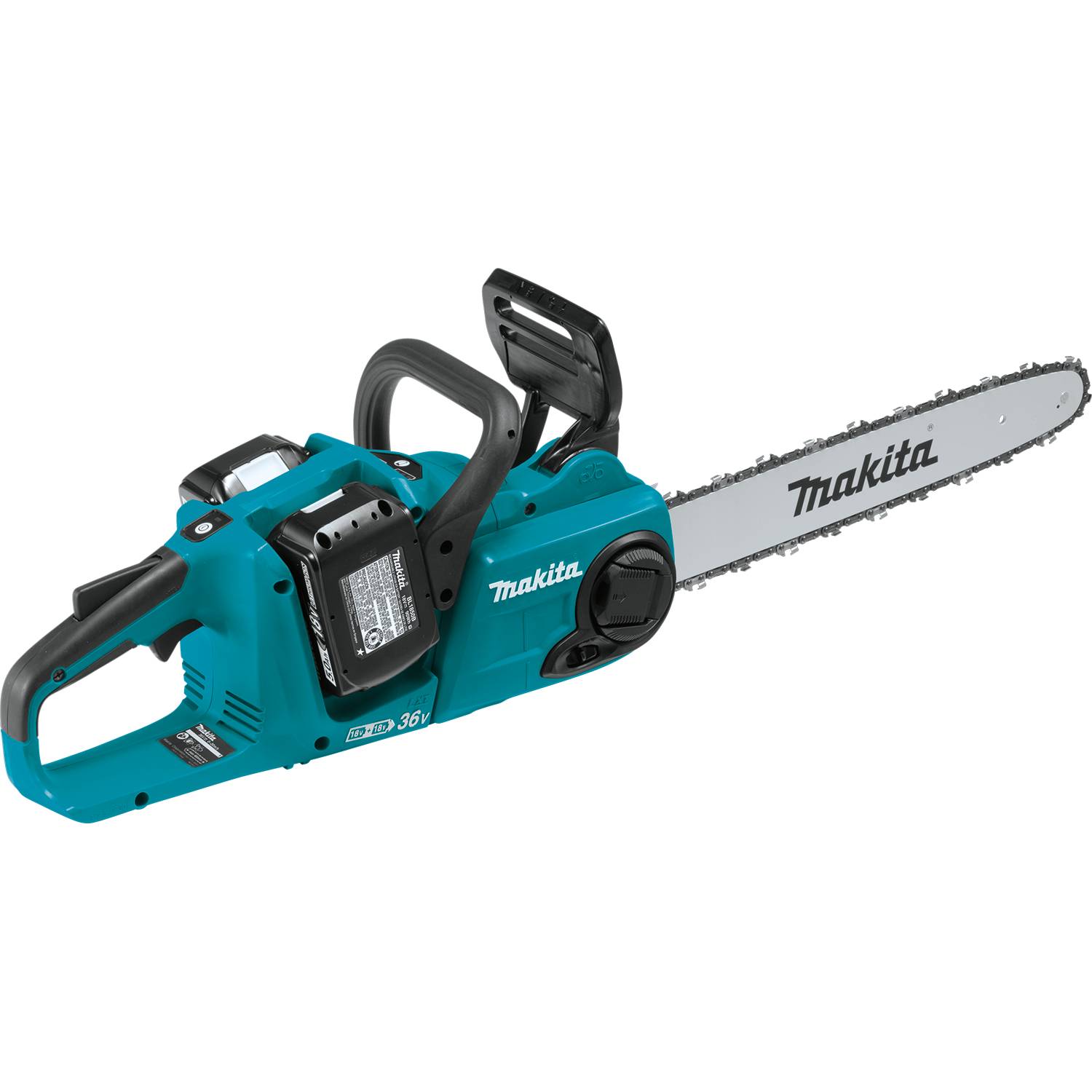 Makita XCU04PT 36V (18V X2) LXT Brushless 16 Chain Saw Kit with 4 Batteries (5.0Ah)