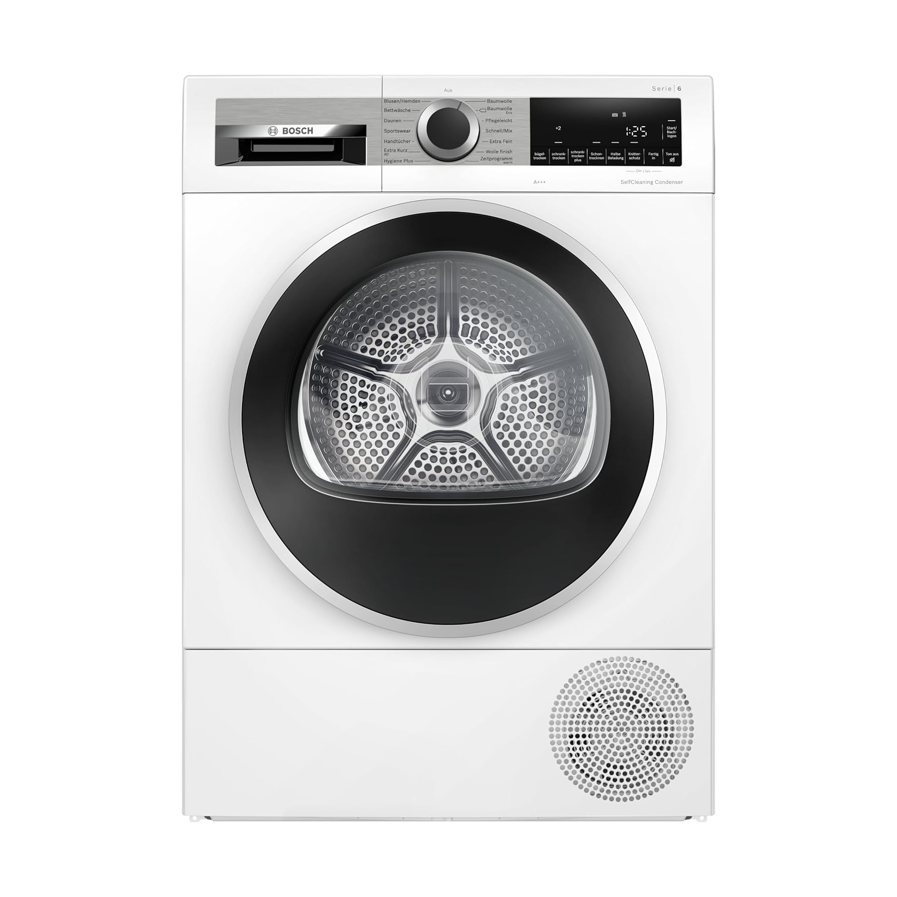 Bosch Heat Pump Dryer for 8 kg Laundry, Series 6, 176 kWh per year, Auto Dry, Anti-Vibration Design, Sensitive Drying System, Environmentally Friendly Coolant, White, WQG235D00 Energy Class A+++
