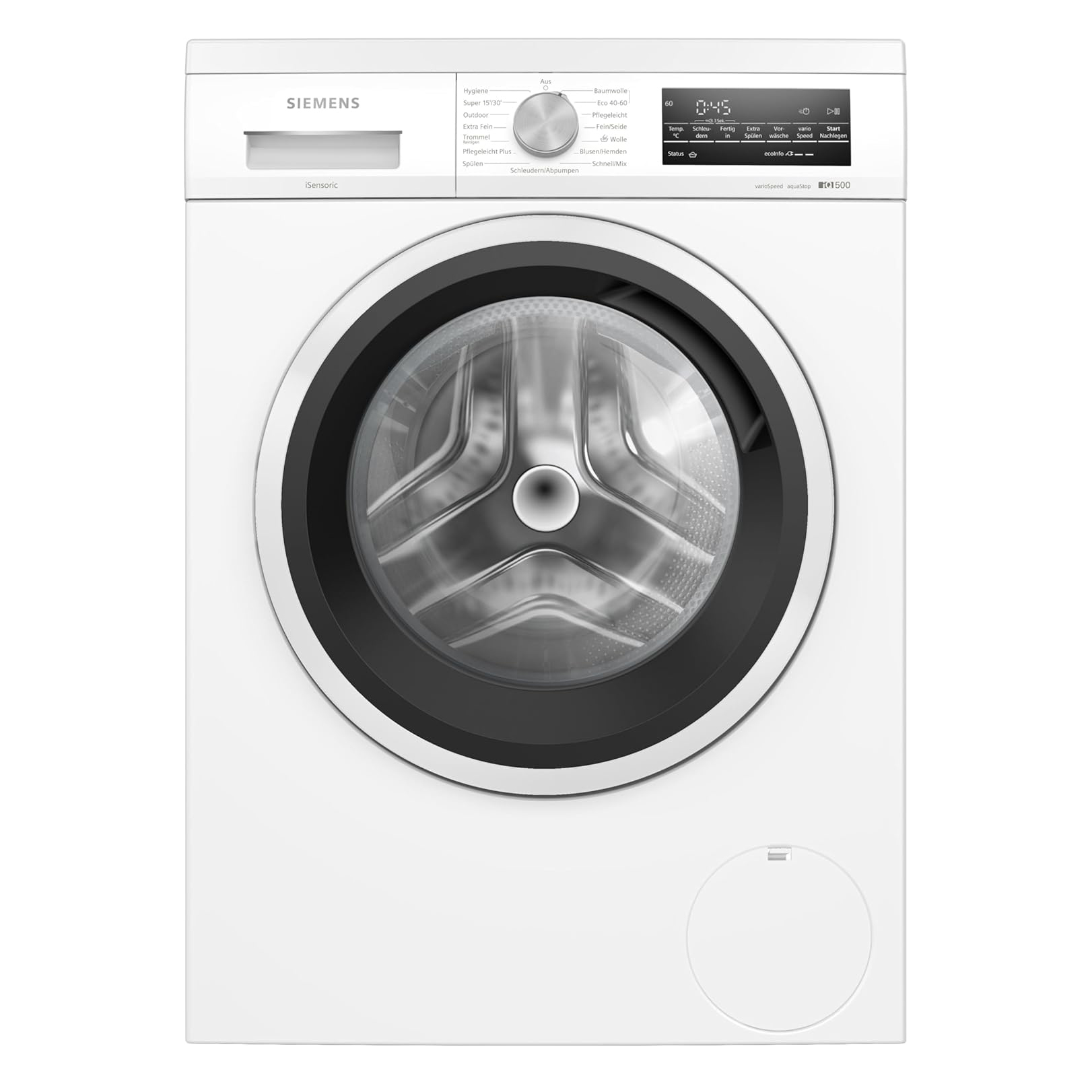 Siemens WU14UT42, iQ500 Waschmaschine, 9kg, 1400 UpM, Unterbaufähig, Extra stromsparend und leise, varioSpeed für kürzere Programme, LED-Display, Outdoor-Programm, Nachlegefunktion, aquaStop Energieklasse A