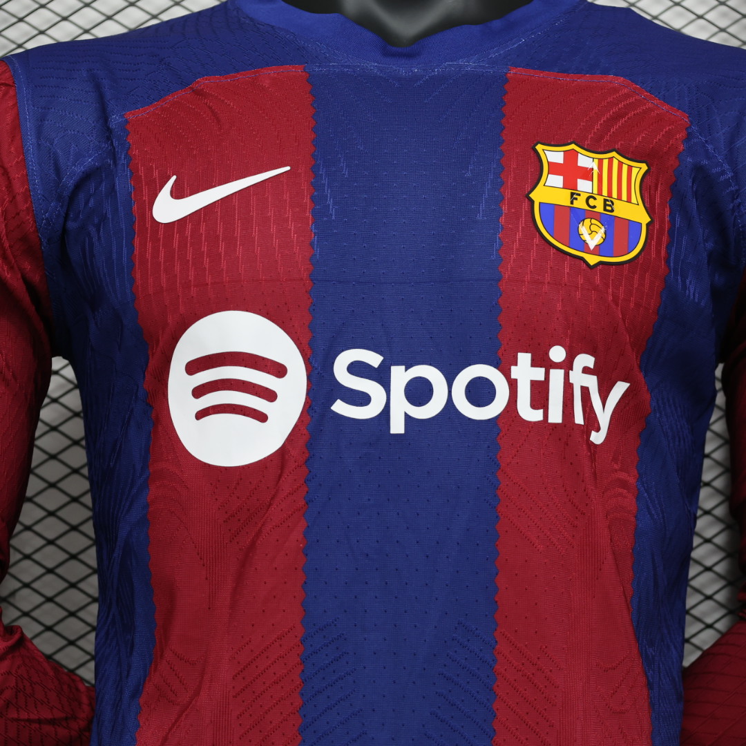 23/24 Players Long Sleeve Barcelona Home jersey