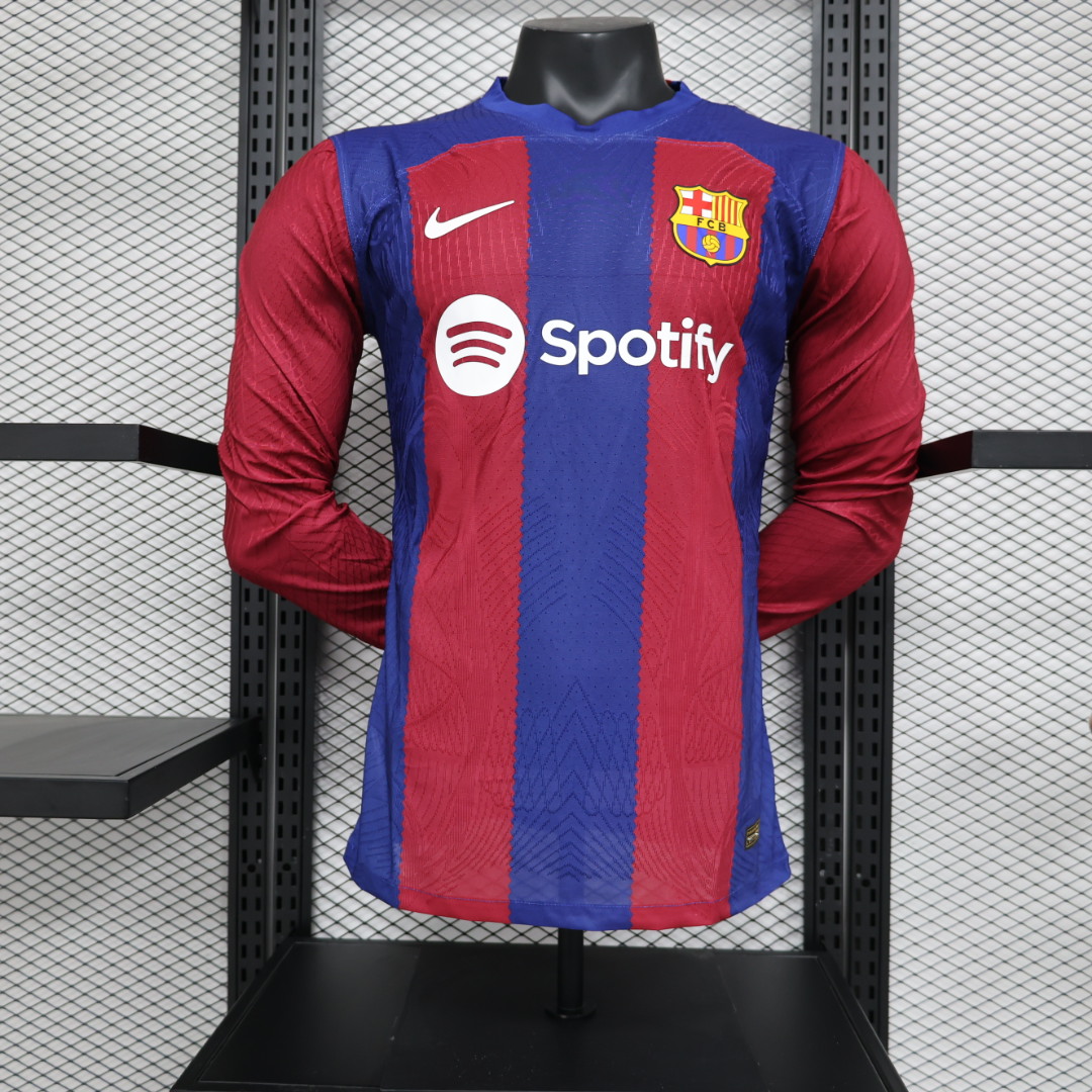 23/24 Players Long Sleeve Barcelona Home jersey