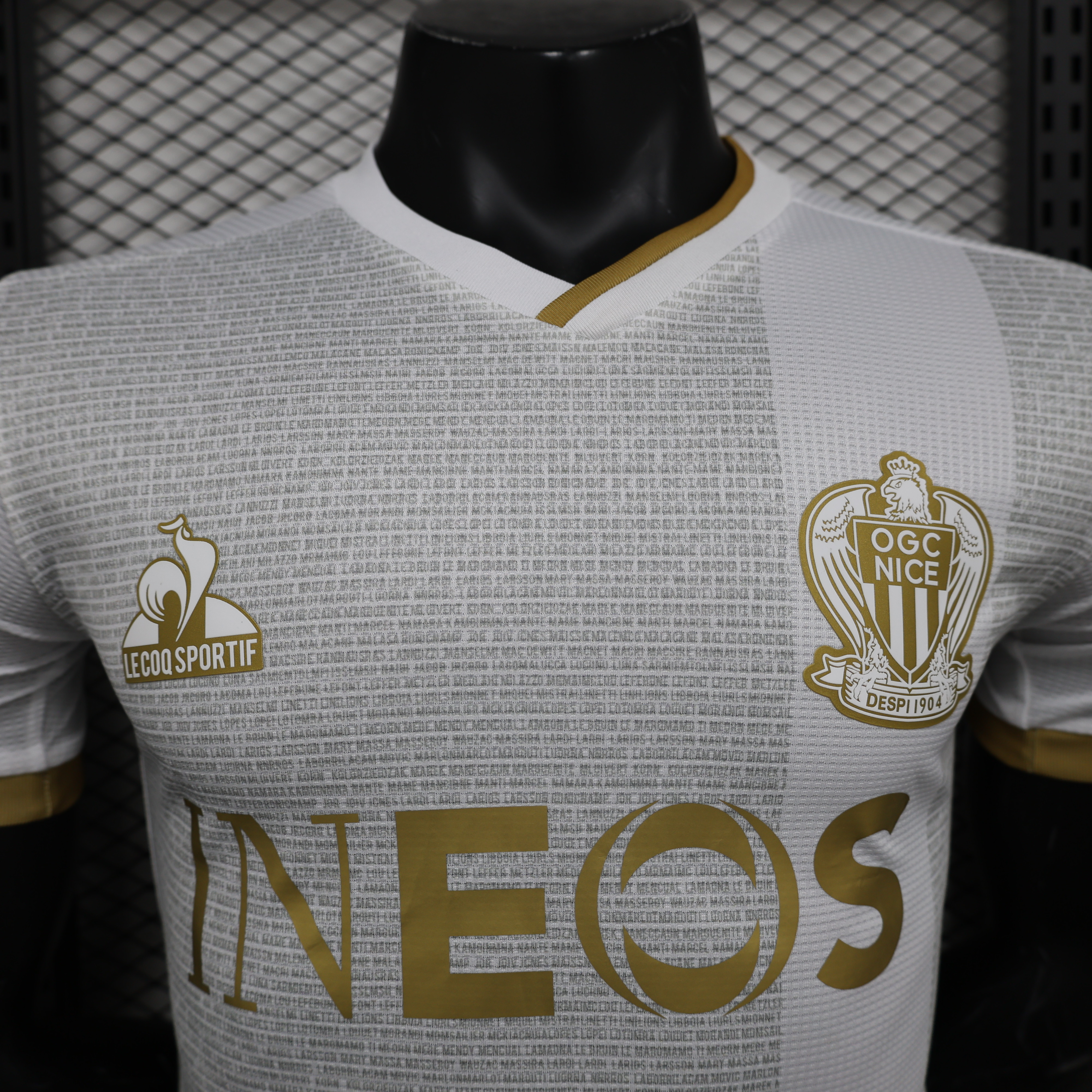 24-25player away  Ogc Nice white jersey