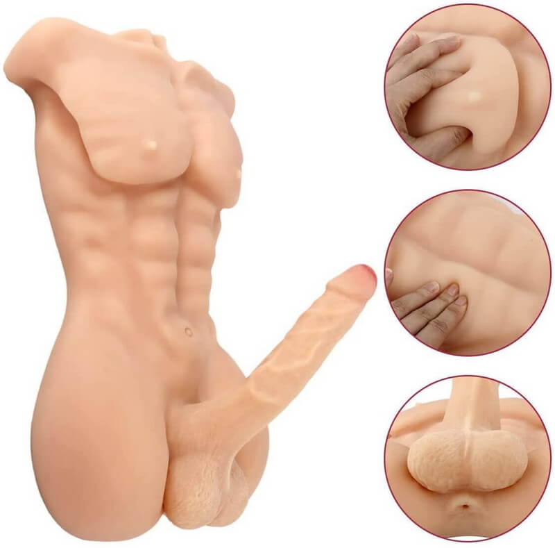 EU Stock - Mason 52.8 cm / 20.8′ Male TPE Adult Sex Doll Torso