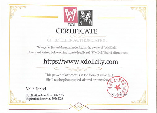Official seller authorization from WM doll in adult doll industry