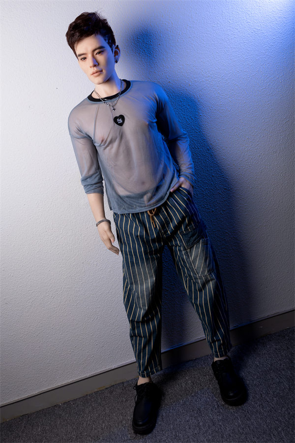177cm/5ft10 Male Silicone Adult Sex Doll – Jin - Support Closed Eyes