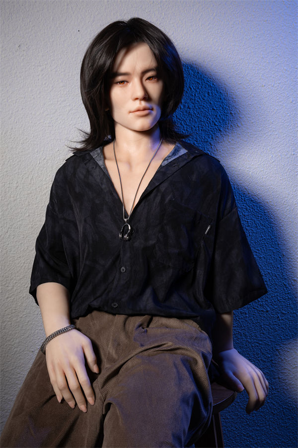177cm/5ft10 Male Silicone Adult Sex Doll – Jin with Long Hair