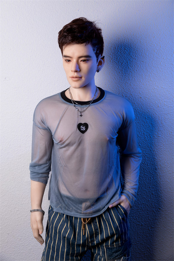 177cm/5ft10 Male Silicone Adult Sex Doll – Jin - Support Closed Eyes