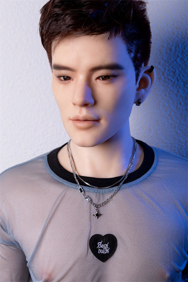 177cm/5ft10 Male Silicone Adult Sex Doll – Jin - Support Closed Eyes