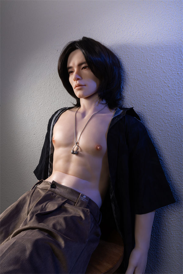 177cm/5ft10 Male Silicone Adult Sex Doll – Jin with Long Hair