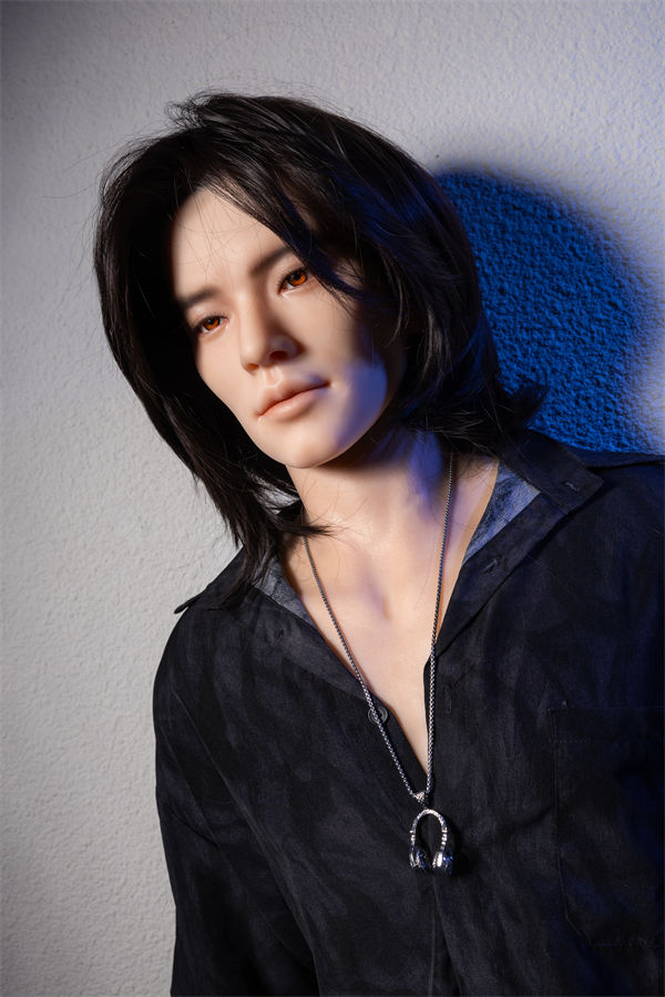 177cm/5ft10 Male Silicone Adult Sex Doll – Jin with Long Hair