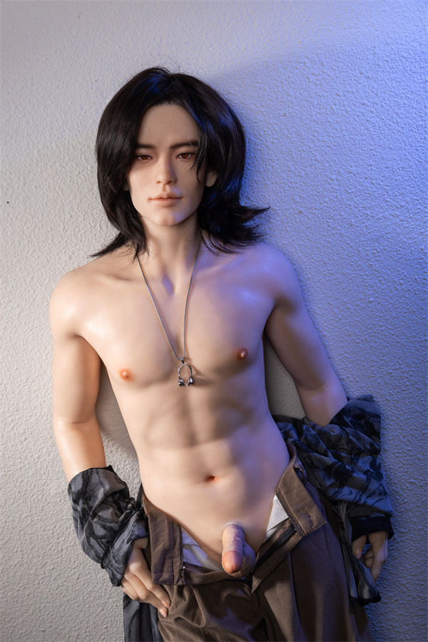 177cm/5ft10 Male Silicone Adult Sex Doll – Jin with Long Hair