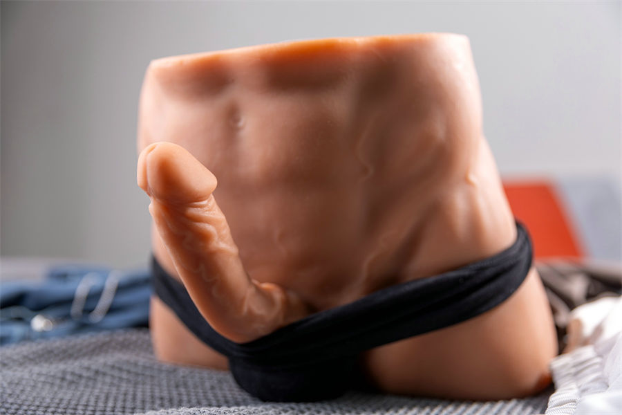 32cm/12.6″ 3D Realistic Electric Male Hips TPE Sex Toys - Lin with Free Heating & Anal Suction Function