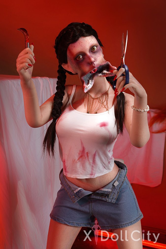 158cm/5ft2 D-cup All-In-One Silicone Adult Sex Doll – Zombiella - Head #Z1