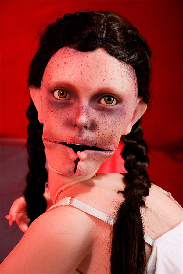 US Stock - 158cm/5ft2 D-cup All-In-One Silicone Adult Sex Doll – Zombiella - Head #Z1