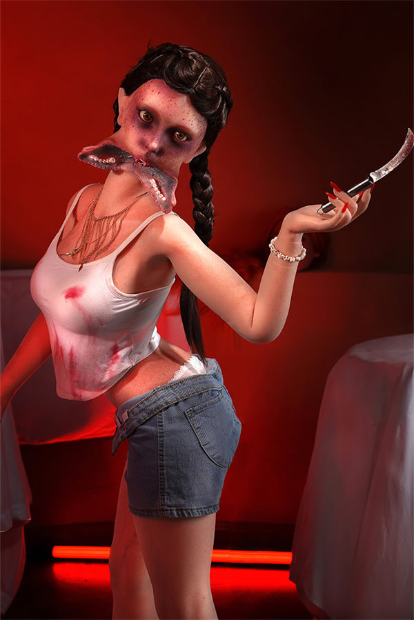 158cm/5ft2 D-cup All-In-One Silicone Adult Sex Doll – Zombiella - Head #Z1