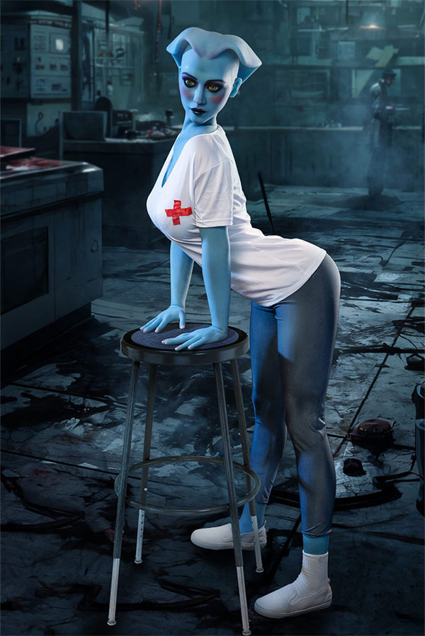 170cm (5ft7) G-Cup Fantasy Alien Adult Sex Doll Zosia, Head #A14, Blue Skin