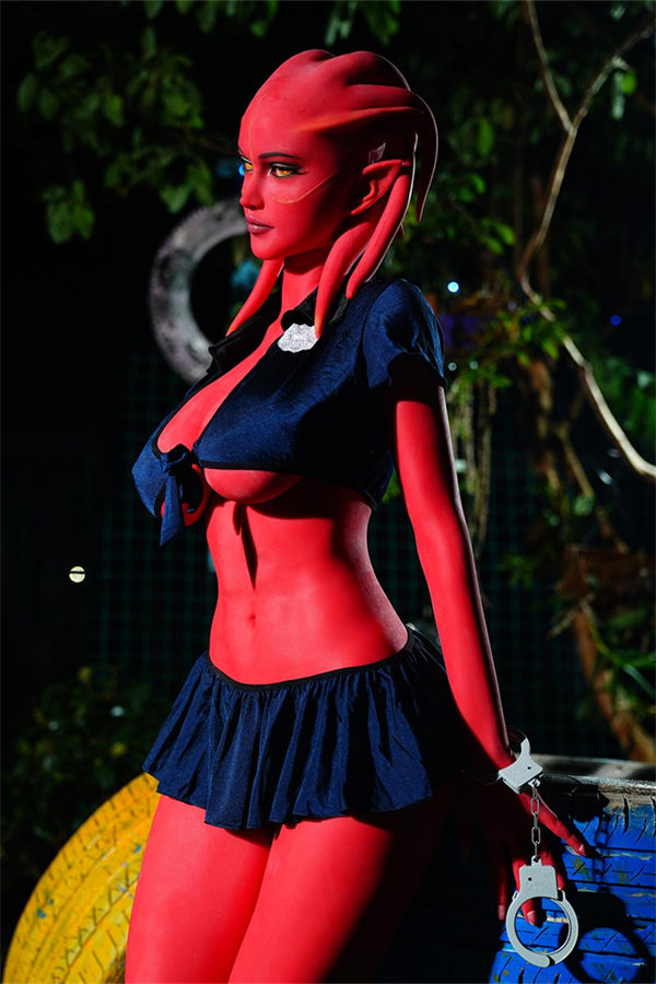 US Stock - 160cm (5ft3) F-Cup Fantasy TPE Adult Sex Doll Grace, Head #A9, Red Skin