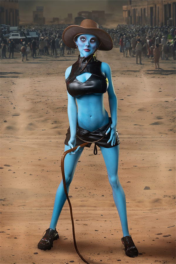 170cm (5ft7) G-Cup Fantasy Alien Adult Sex Doll Zeldarina, Head #A12, Blue Skin