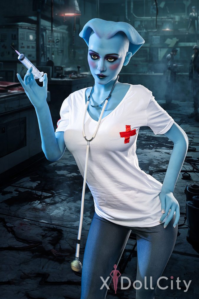 170cm (5ft7) G-Cup Fantasy Alien Adult Sex Doll Zosia, Head #A14, Blue Skin