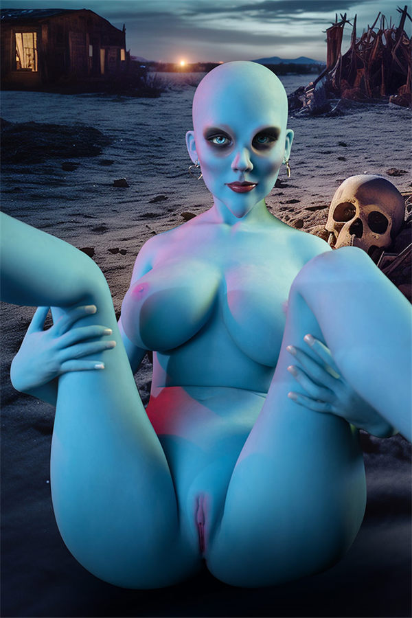 170cm (5ft7) G-Cup Fantasy Alien Adult Sex Doll Zeldarina, Head #A12, Blue Skin