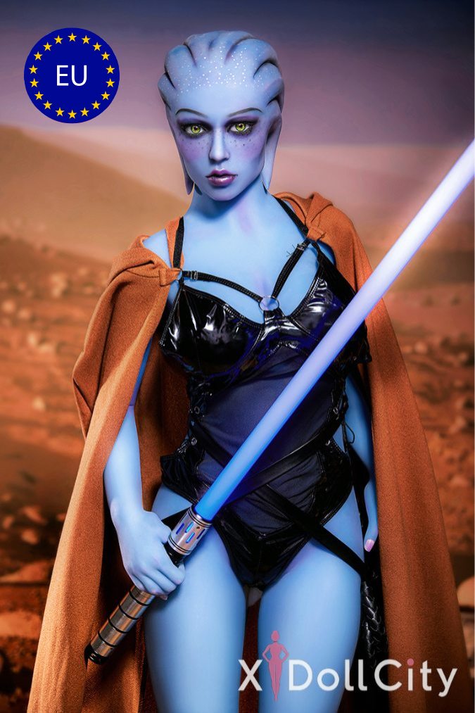 EU Stock - 156cm (5ft1) E cup Fantasy TPE Sexy Sex Doll Maxima, Head #A1, Blue Skin