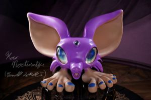 Dragon sex doll with vibrant blue skin and fierce, beautiful details