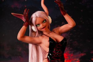 Captivating succubus sex doll showcasing seductive features and mesmerizing allure