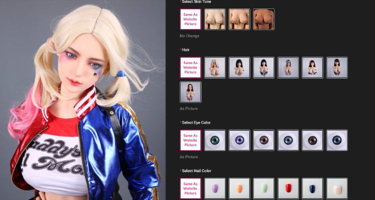 Harley Quinn love doll customization options