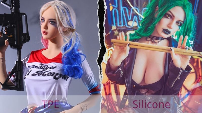 TPE vs silicone Harley Quinn real doll comparison
