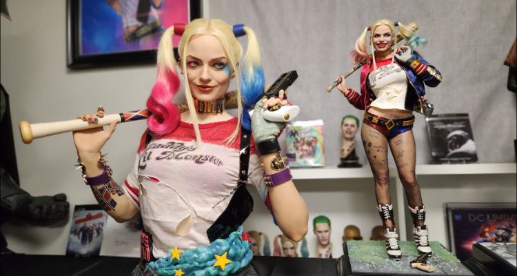 Harley Quinn sex doll collector display