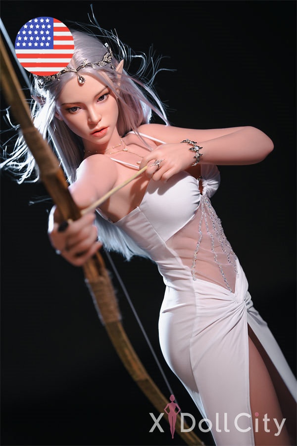 US Stock - 165cm (5ft5) C-Cup Night ELF Full Silicone Adult Sex Doll Lorna (Auto Blowjob), ROS Head T07